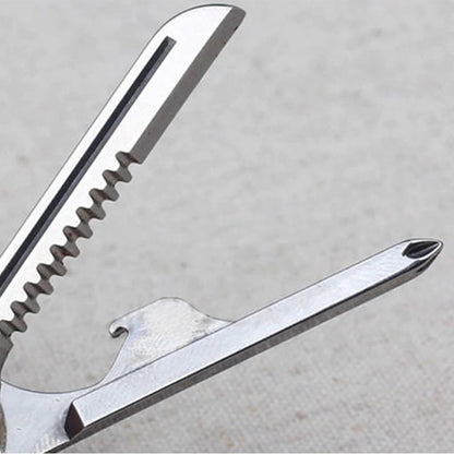 Compact 6-in-1 Folding Keychain Tool
