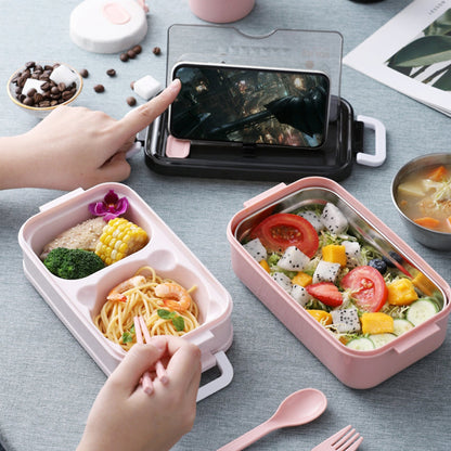 Portable 3 Layer Thermal Lunch Container