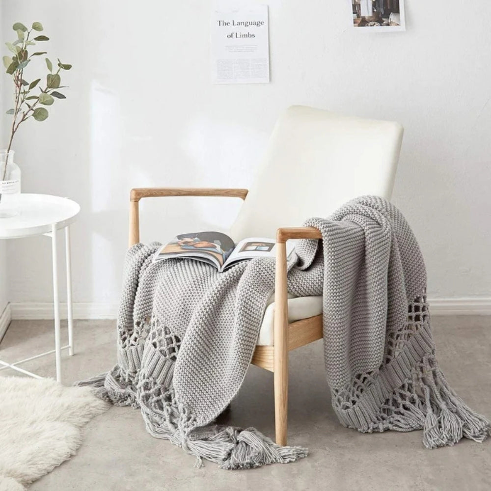 Cozy Plush Fringe Throw Blanket - Luxicro