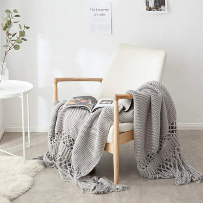 Cozy Plush Fringe Throw Blanket - Luxicro
