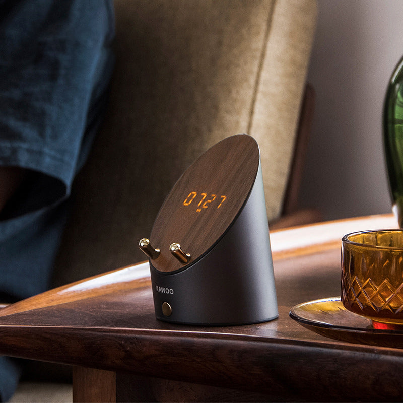 Compact Bluetooth Desktop Speaker with Clock and Phone Stand - Luxicro
