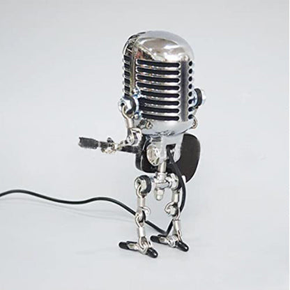 Vintage Robot Microphone Figure