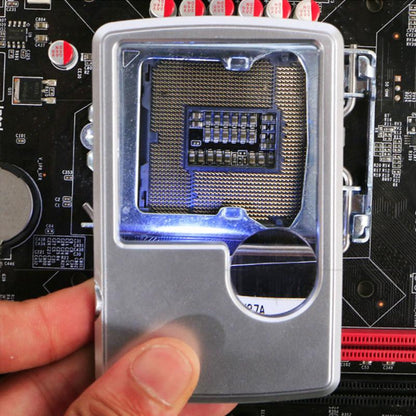 Compact LED Magnifier Card Reader