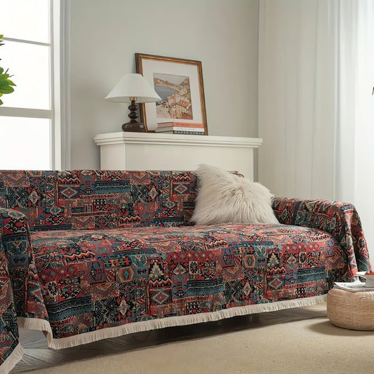 Bohemian Style Fabric Sofa Slipcover - Luxicro