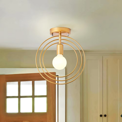 Elegant Round Gold Ceiling Lamp Fixture