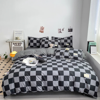 Luxury Checkered Bedding Set