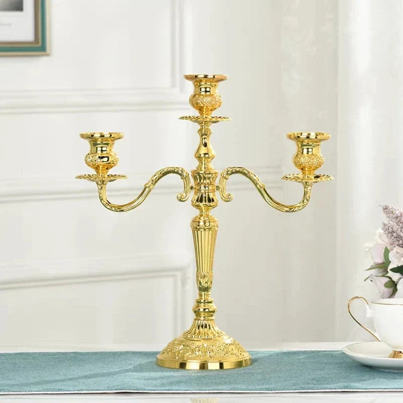 Elegant Gold Candle Holder
