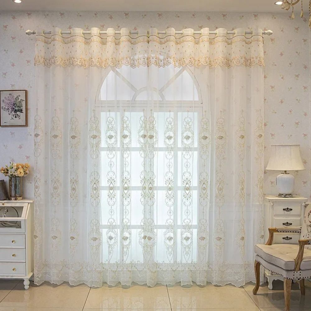 Beautiful Delicate White Lace Window Curtain - Luxicro