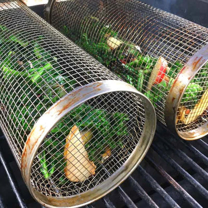 Compact Travel Camping BBQ Grill Basket