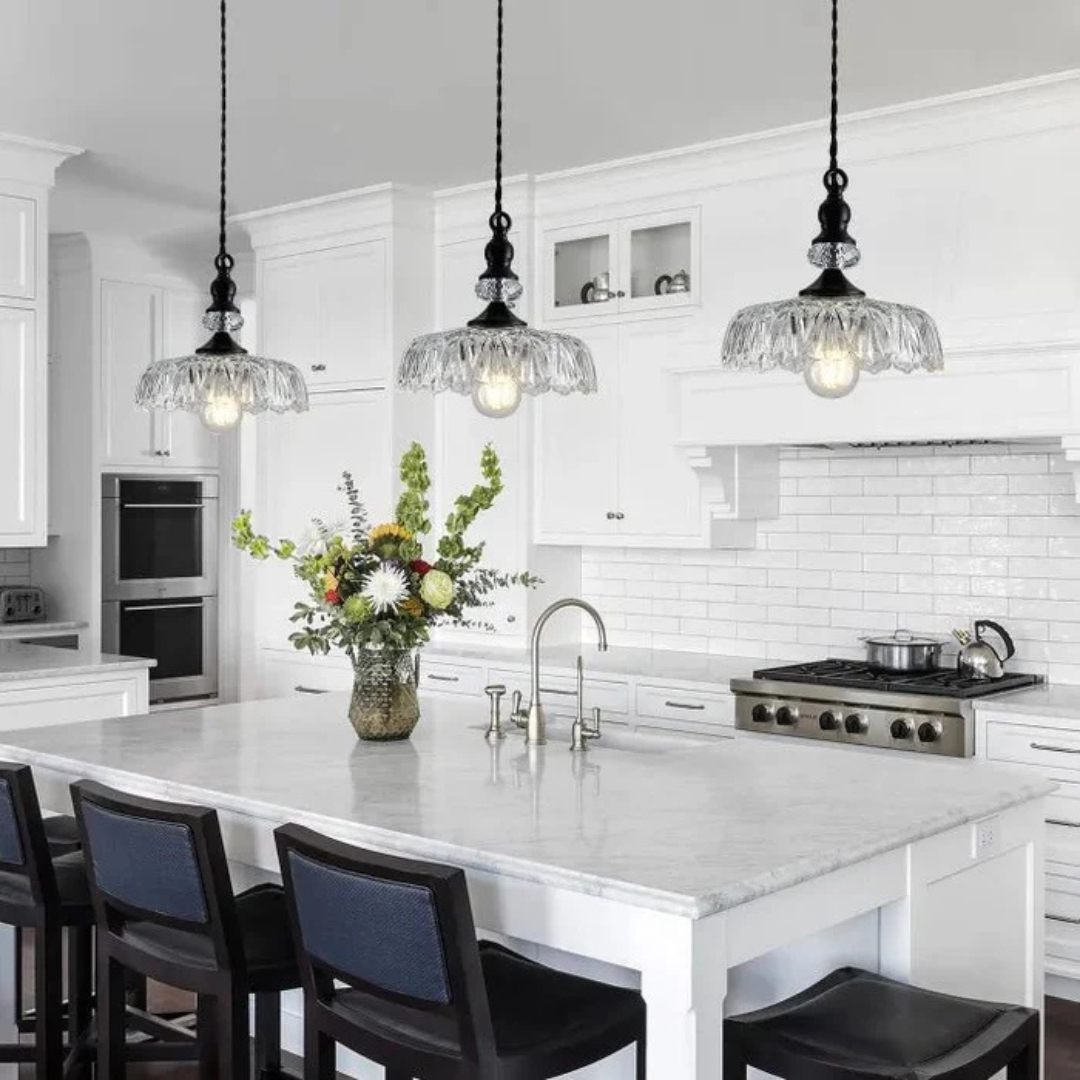 Classic Elegant Pendant Glass Lamp