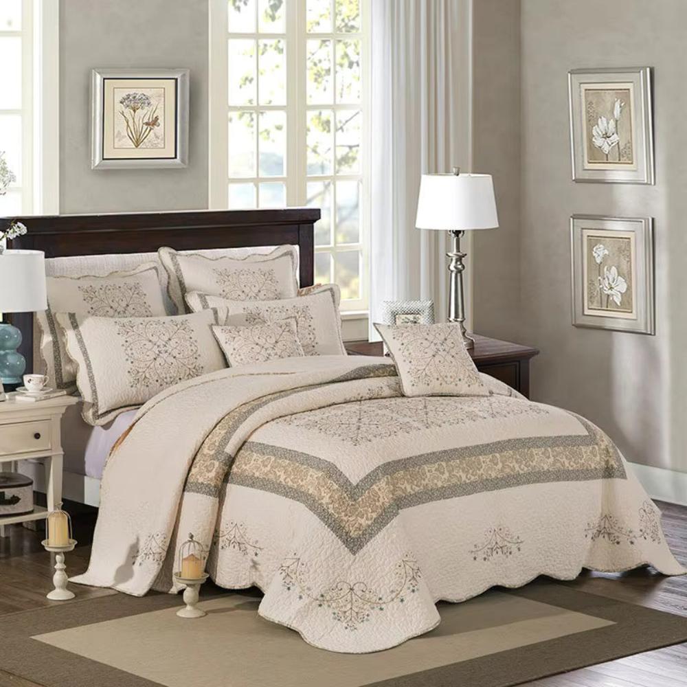 Quilted Vintage Stitched Bed Cover - Luxicro