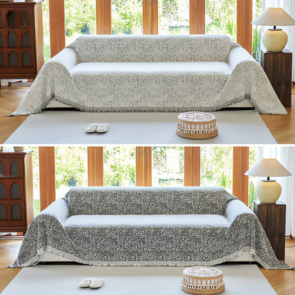 Grey Pattern Flip Sofa Slipcover