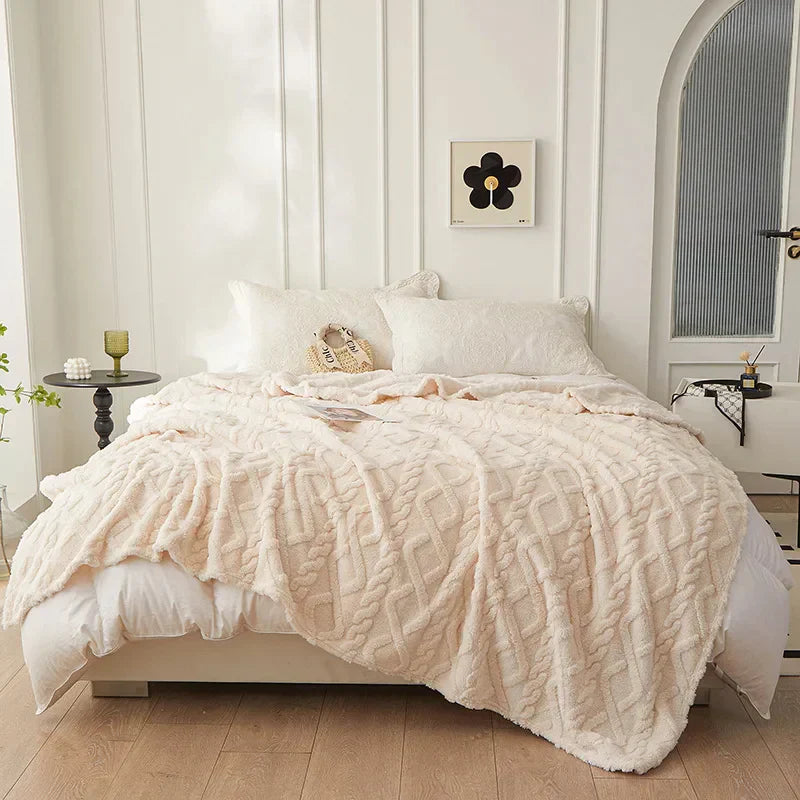 Plush Reversible Wool Blanket