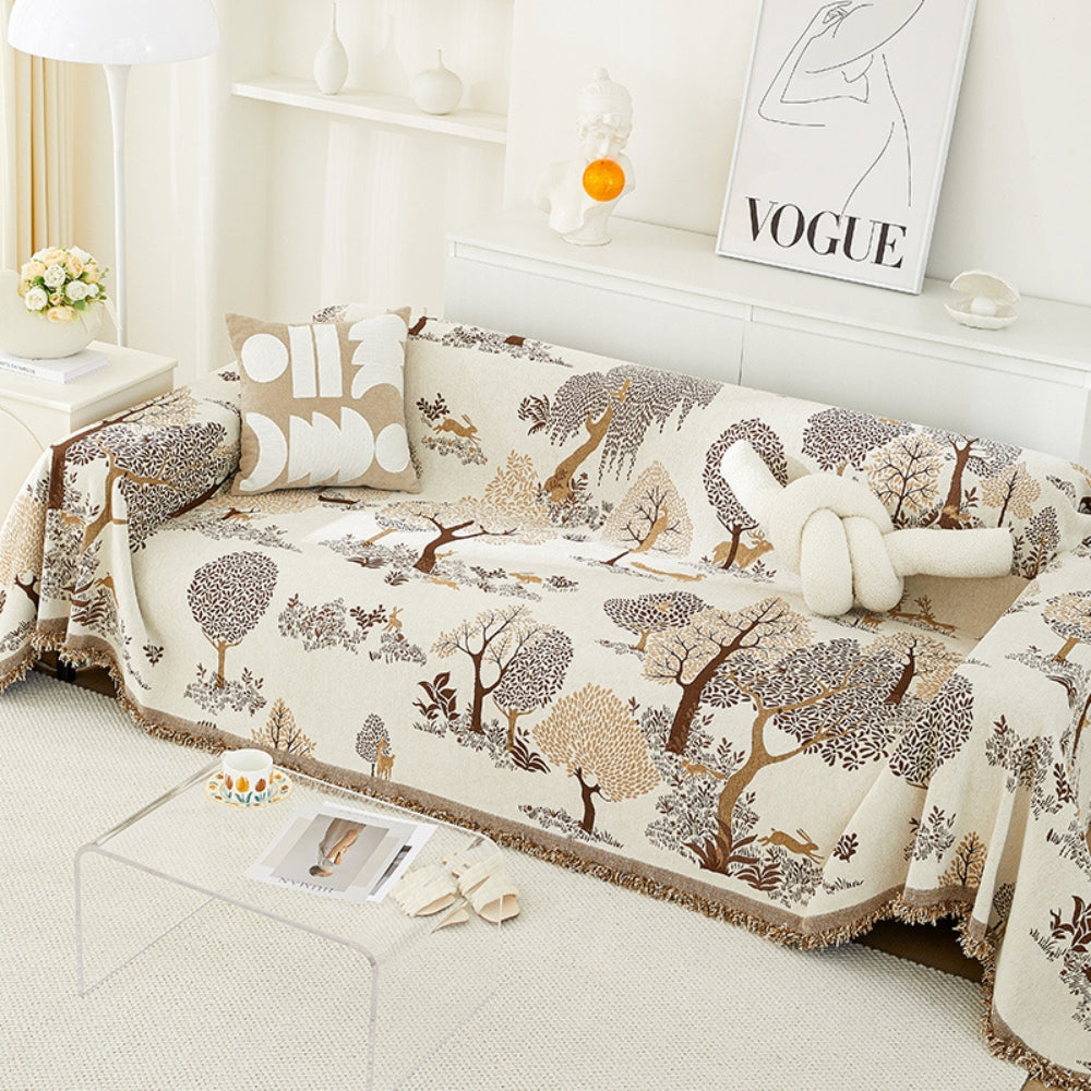 Plush Chenille Couch Slipcover