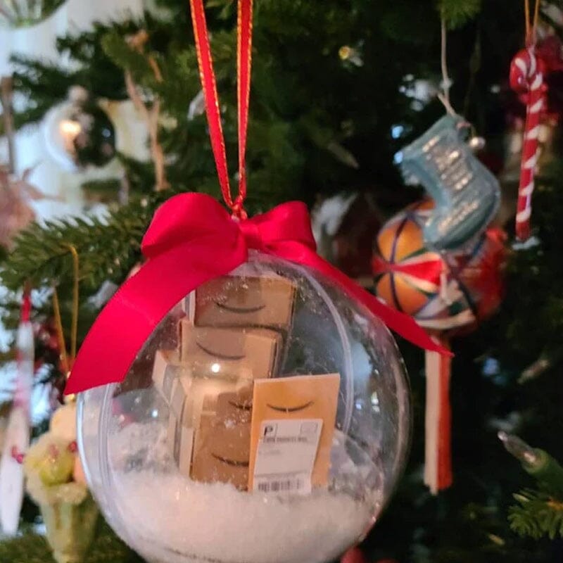 Sparkling Transparent Holiday Ball Decoration