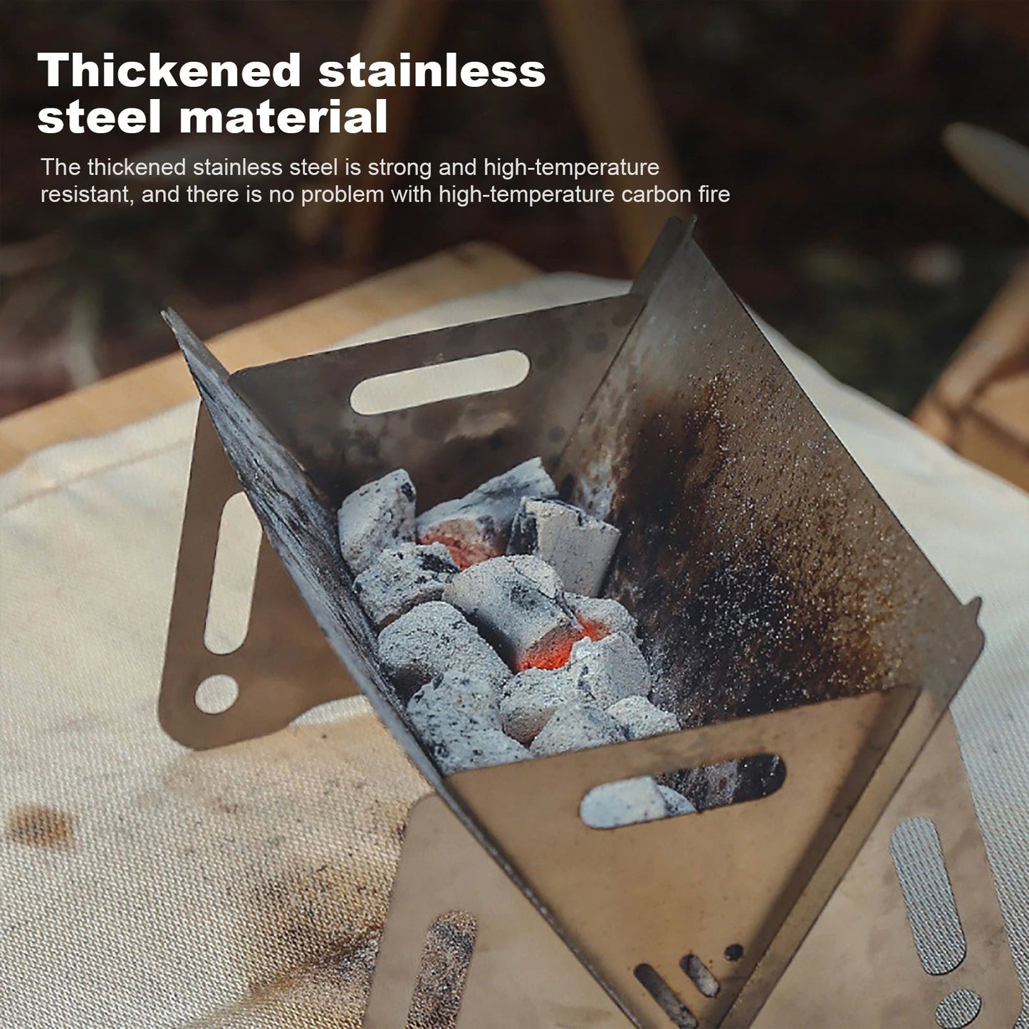 Compact Stainless Steel Collapsible Outdoor BBQ Grill