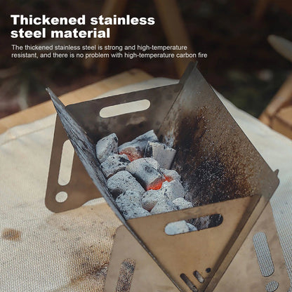 Compact Stainless Steel Collapsible Outdoor BBQ Grill