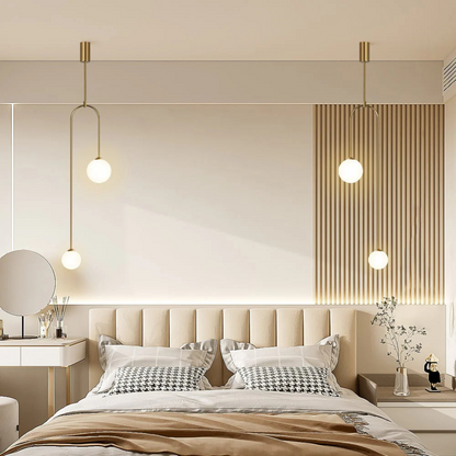 Sleek Pendant Glass Ceiling Light