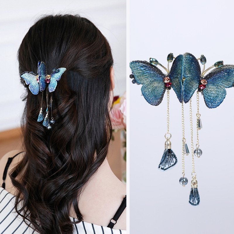 Beautiful Butterfly Hair Clip with Tassels