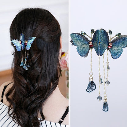 Beautiful Butterfly Hair Clip with Tassels