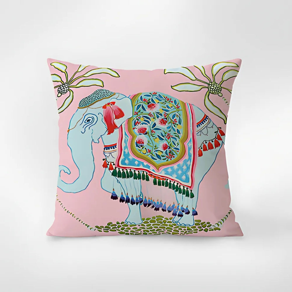 Colorful Animal Print Throw Pillow Cover