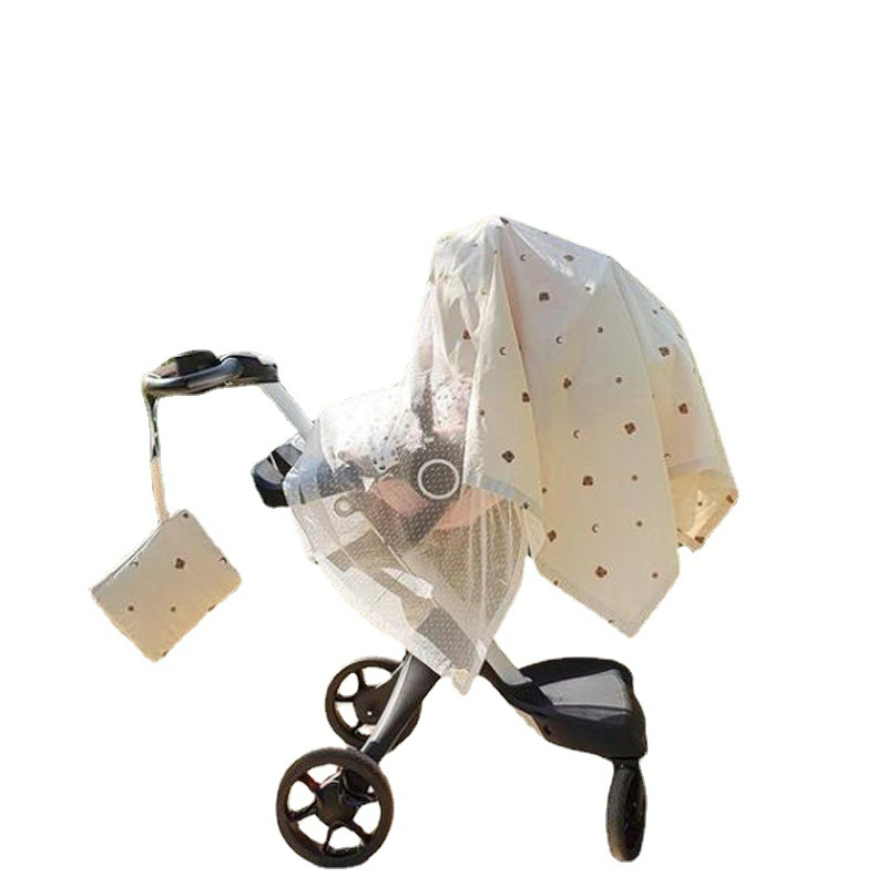 Baby Stroller Canopy with Muslin and Bug Net