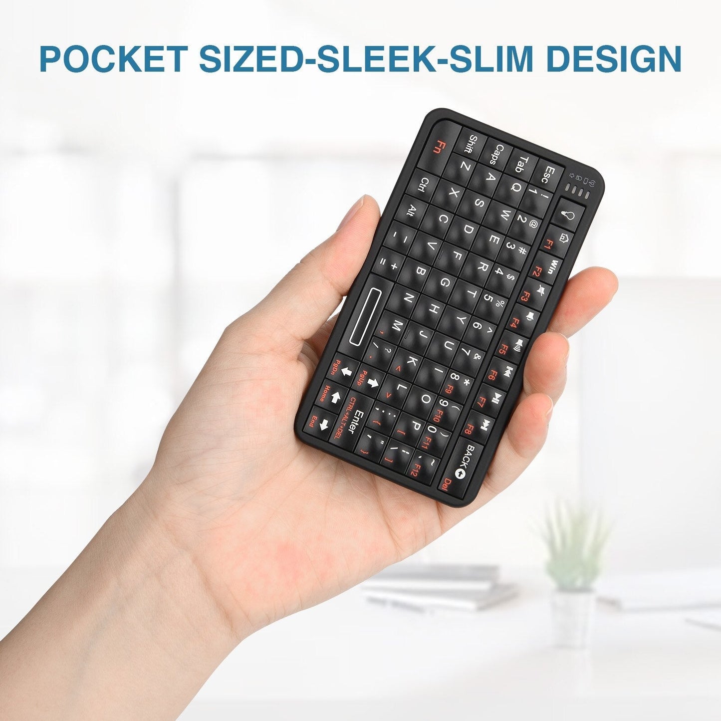 Portable 2 in 1 Wireless Compact Keyboard