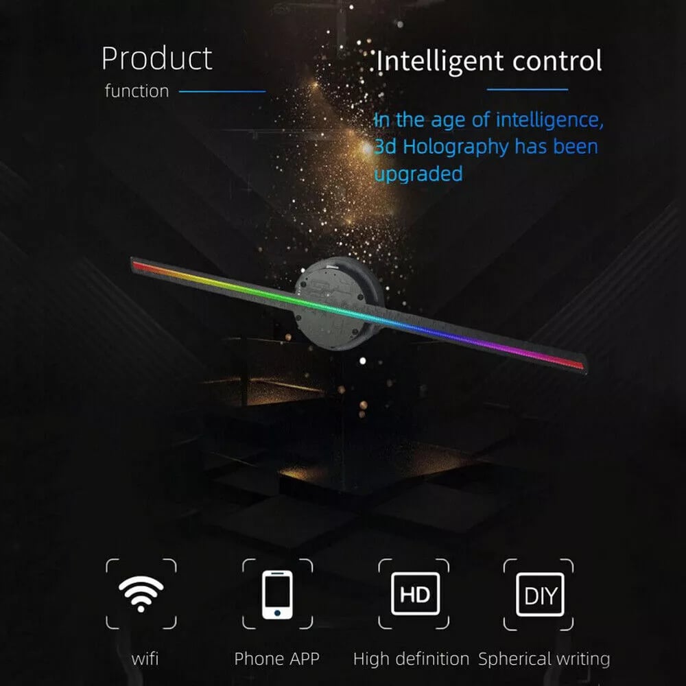 Vibrant 3D Hologram LED Room Light Projector