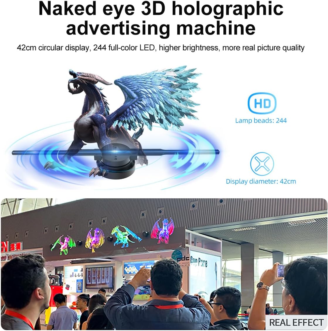 Vibrant 3D Hologram LED Room Light Projector