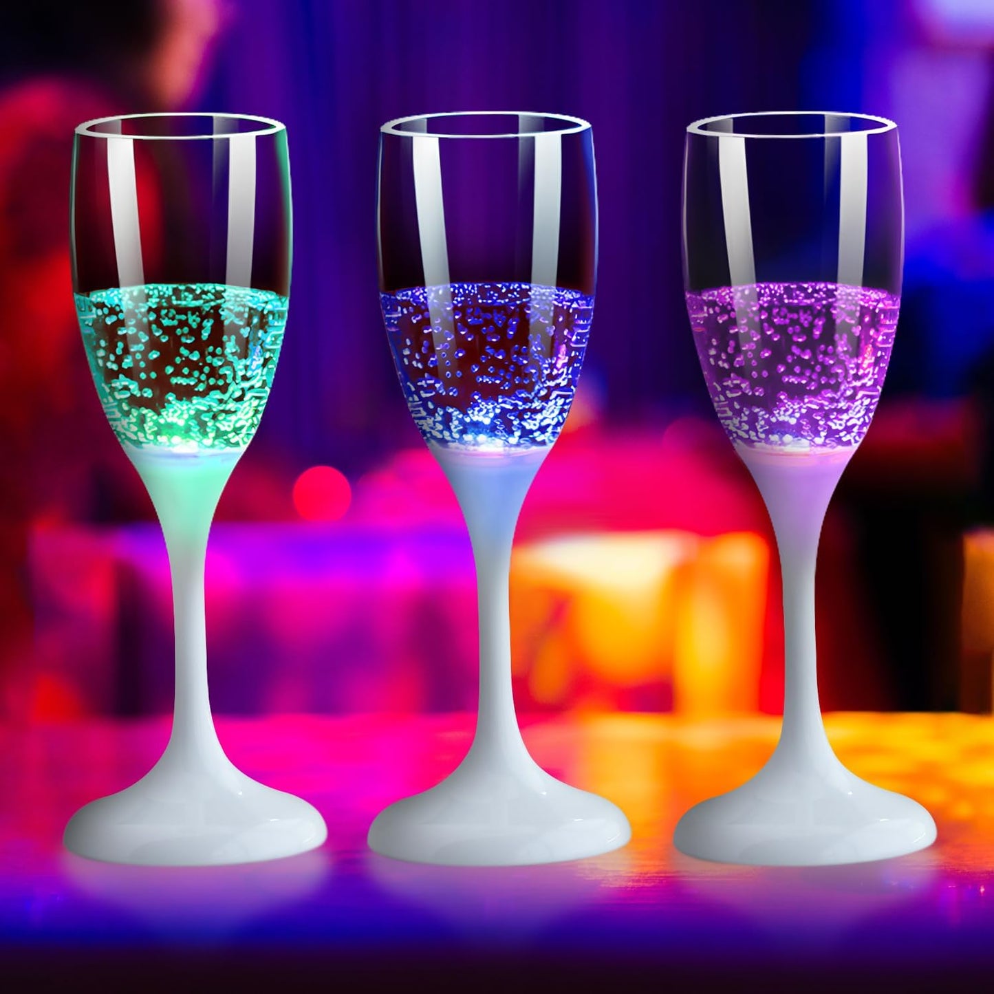 Vibrant LED Glow Wine Glasses
