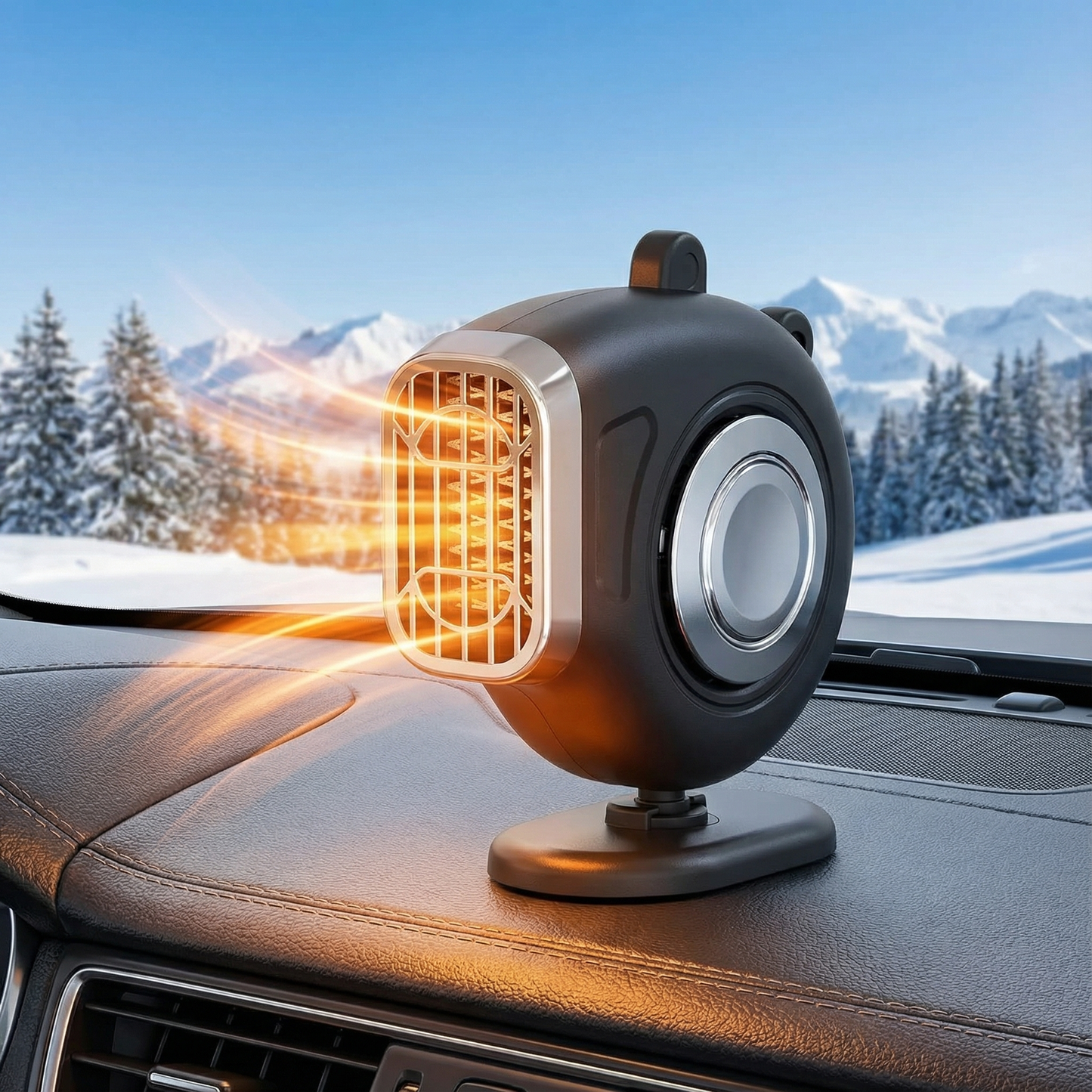 Compact Car Heater with Adjustable Air Flow - Luxicro