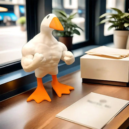 Funny Tough Goose Garden Statue