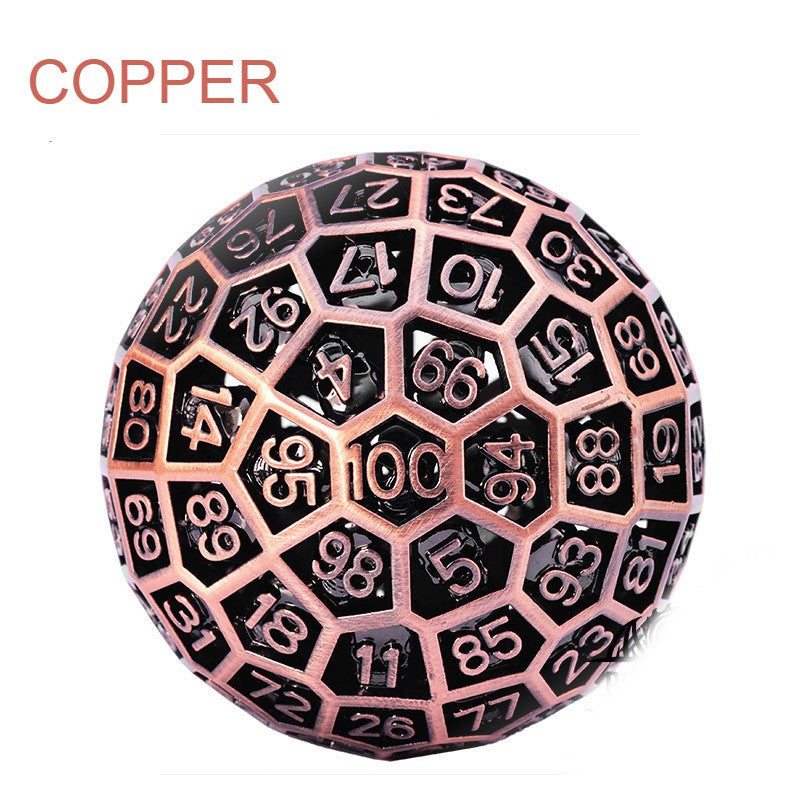 Large 100 Side Metal Dice for Party Games