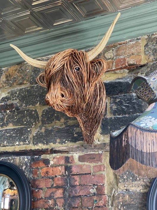 Farmhouse Cow Metal Wall Art