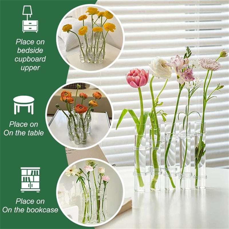 Decorative Glass Floral Vase Set