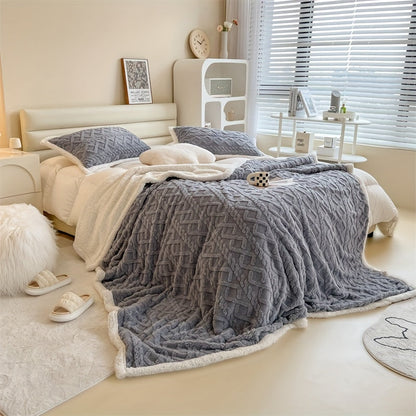 Cozy Soft Plush Reversible Winter Blanket