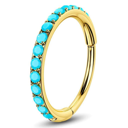 Sparkling Navy Pierced Nose Ring