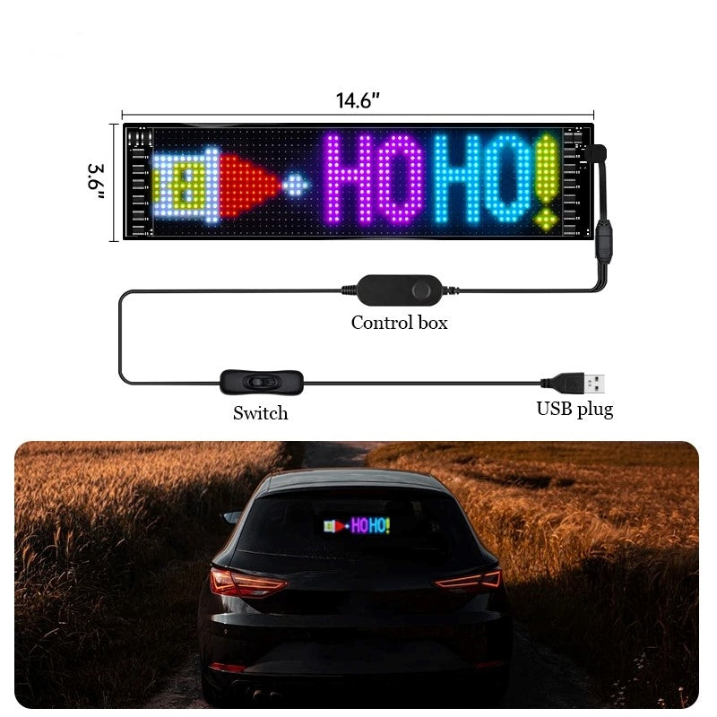 Customizable LED Car Bluetooth Light Sign