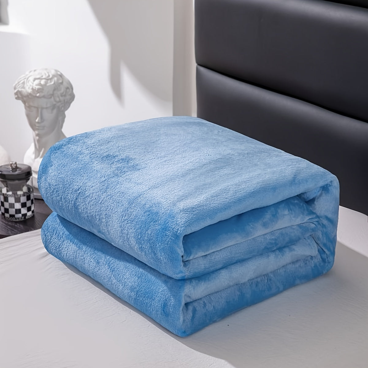 Cozy Light Grey Fuzzy Blanket