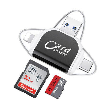 4-in-1 USB Multi Card Reader Adapter