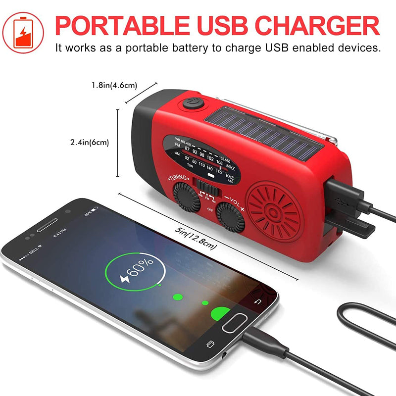 Compact Multi-Function LED Radio Power Charger