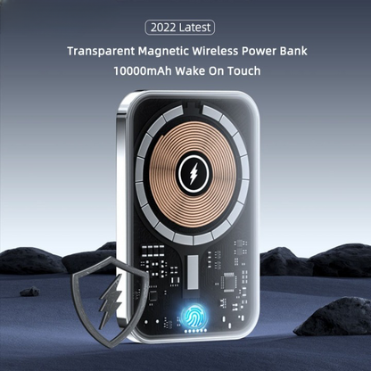Clear Compact Portable Wireless Charging Bank