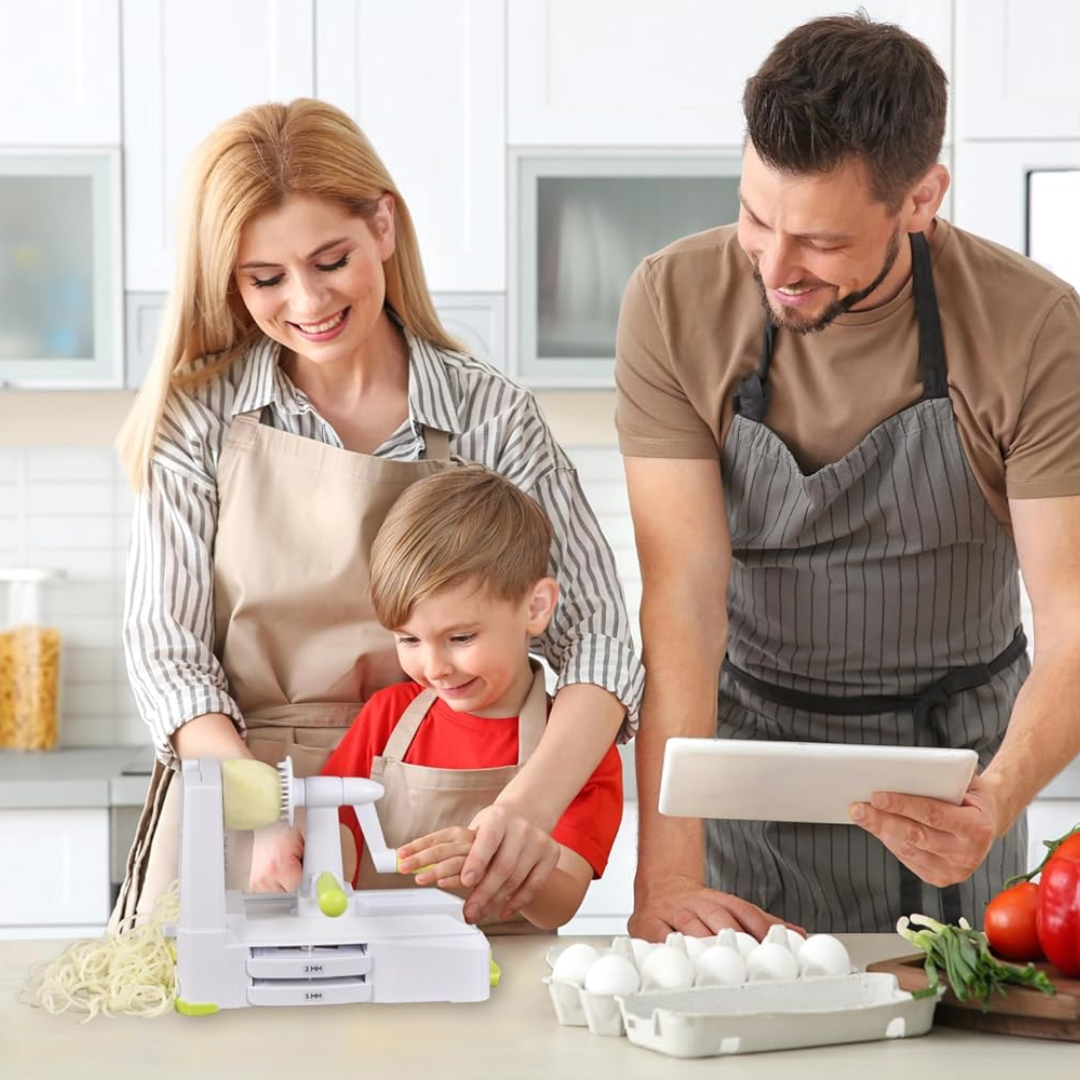 Easy 5-Piece Veggie Spiral Cutter Set - Luxicro