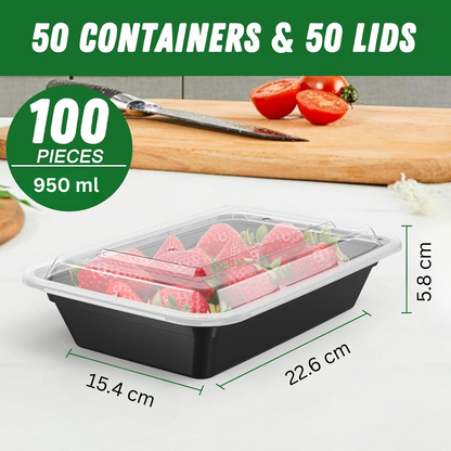Sealable 50-Piece Kitchen Storage Container Set with Lids