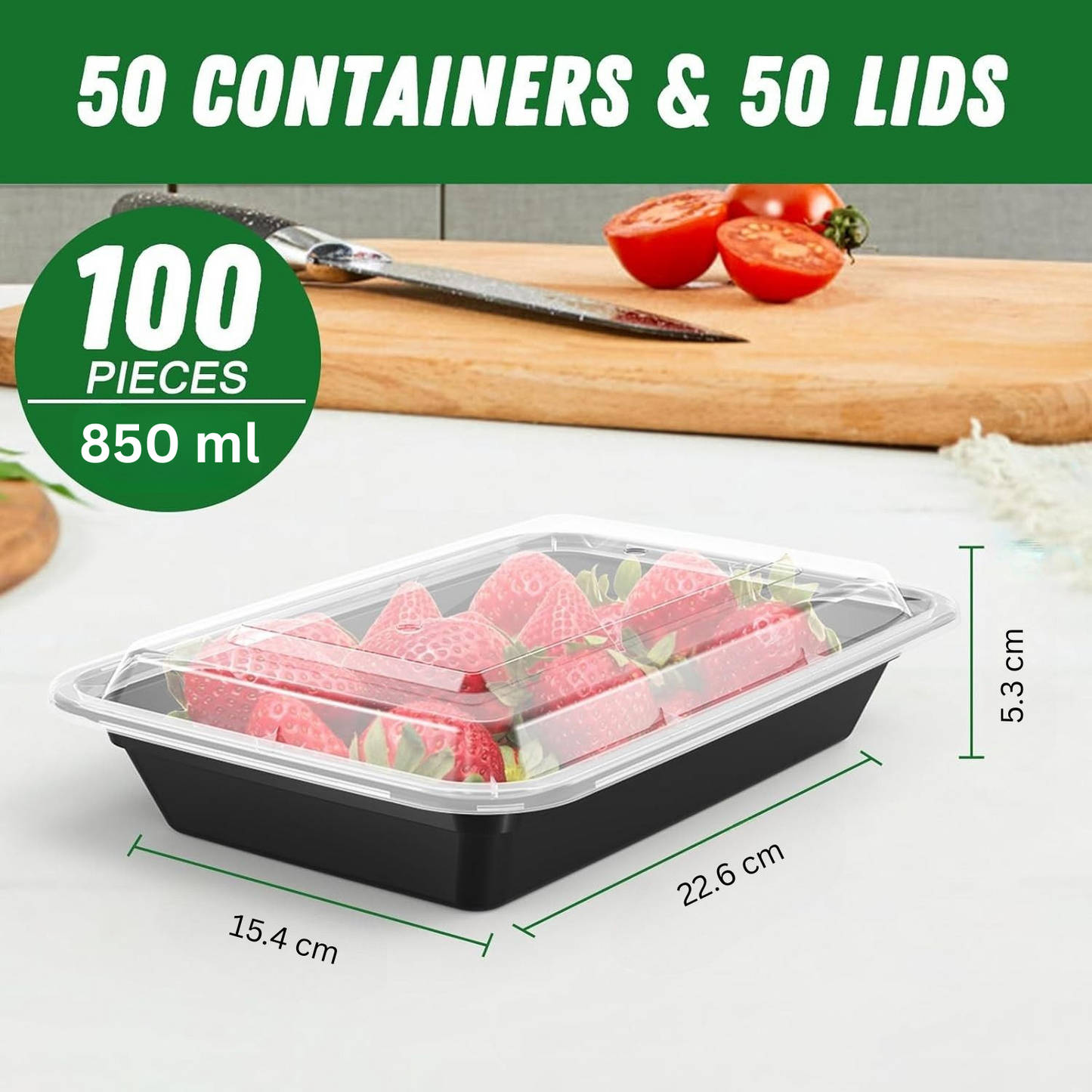 Sealable 50-Piece Kitchen Storage Container Set with Lids