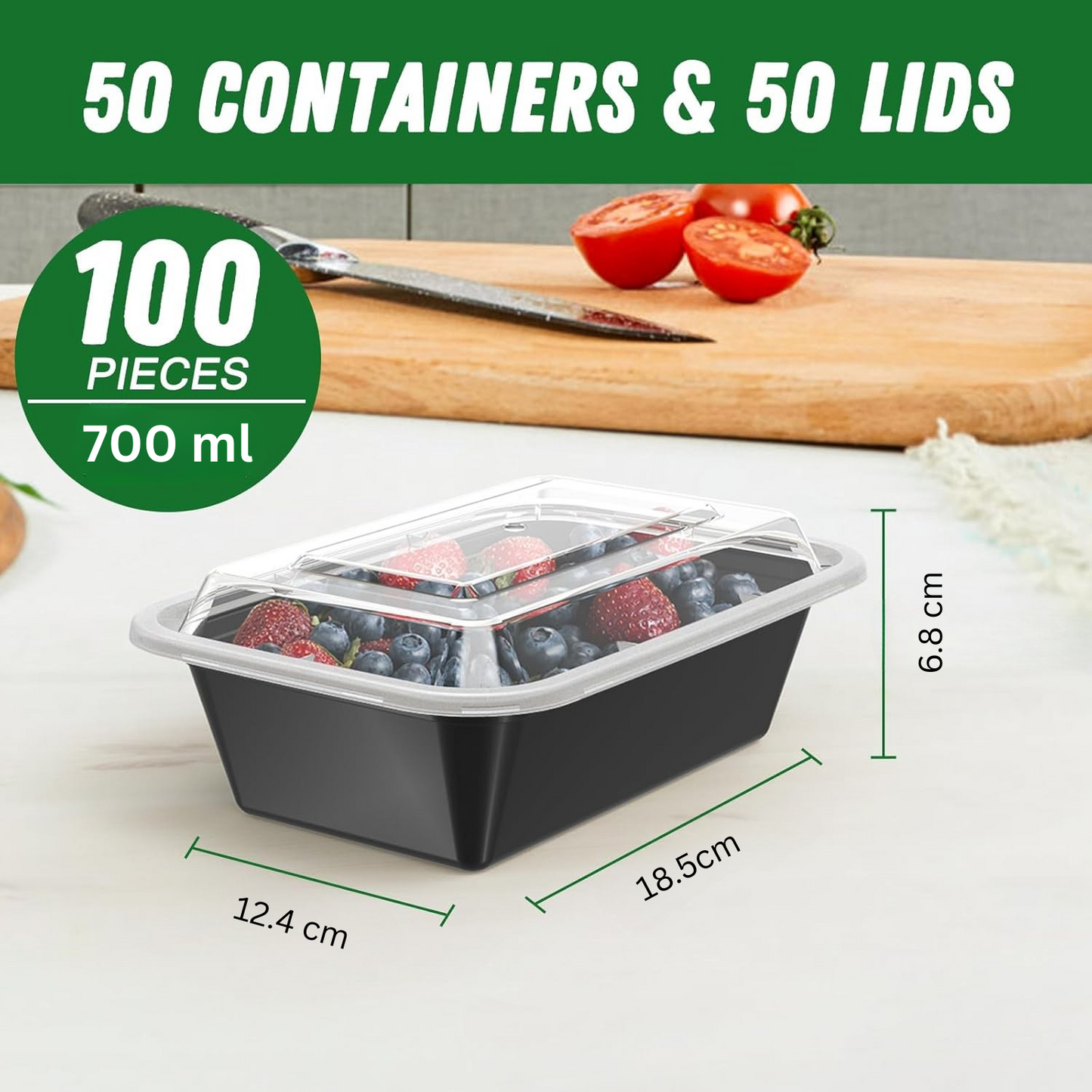 Sealable 50-Piece Kitchen Storage Container Set with Lids