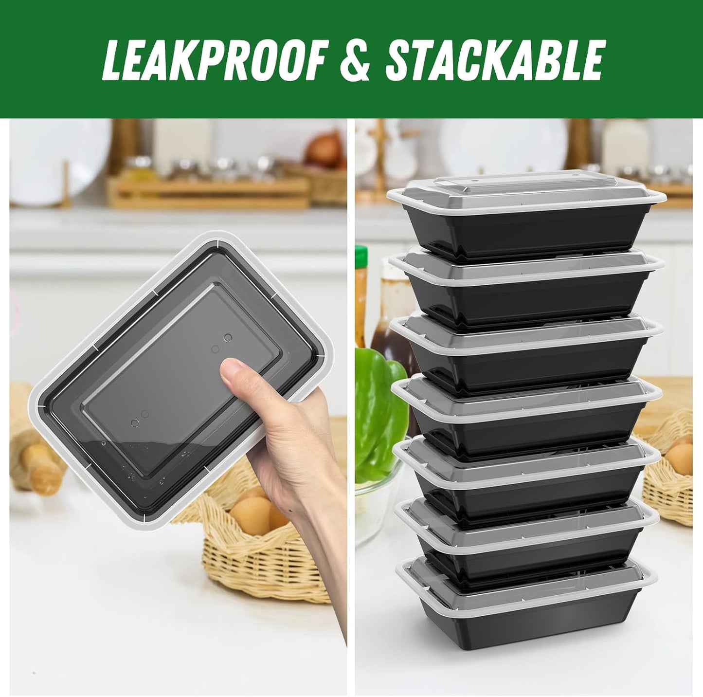 Sealable 50-Piece Kitchen Storage Container Set with Lids