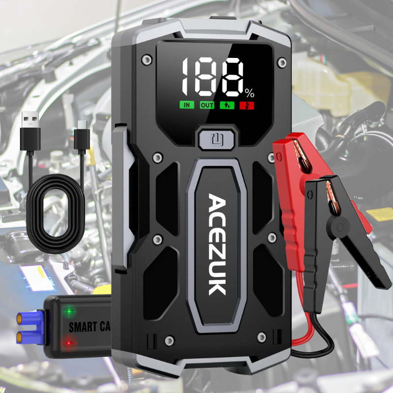 Compact Car Battery Booster with USB Charger - 3000A - Luxicro