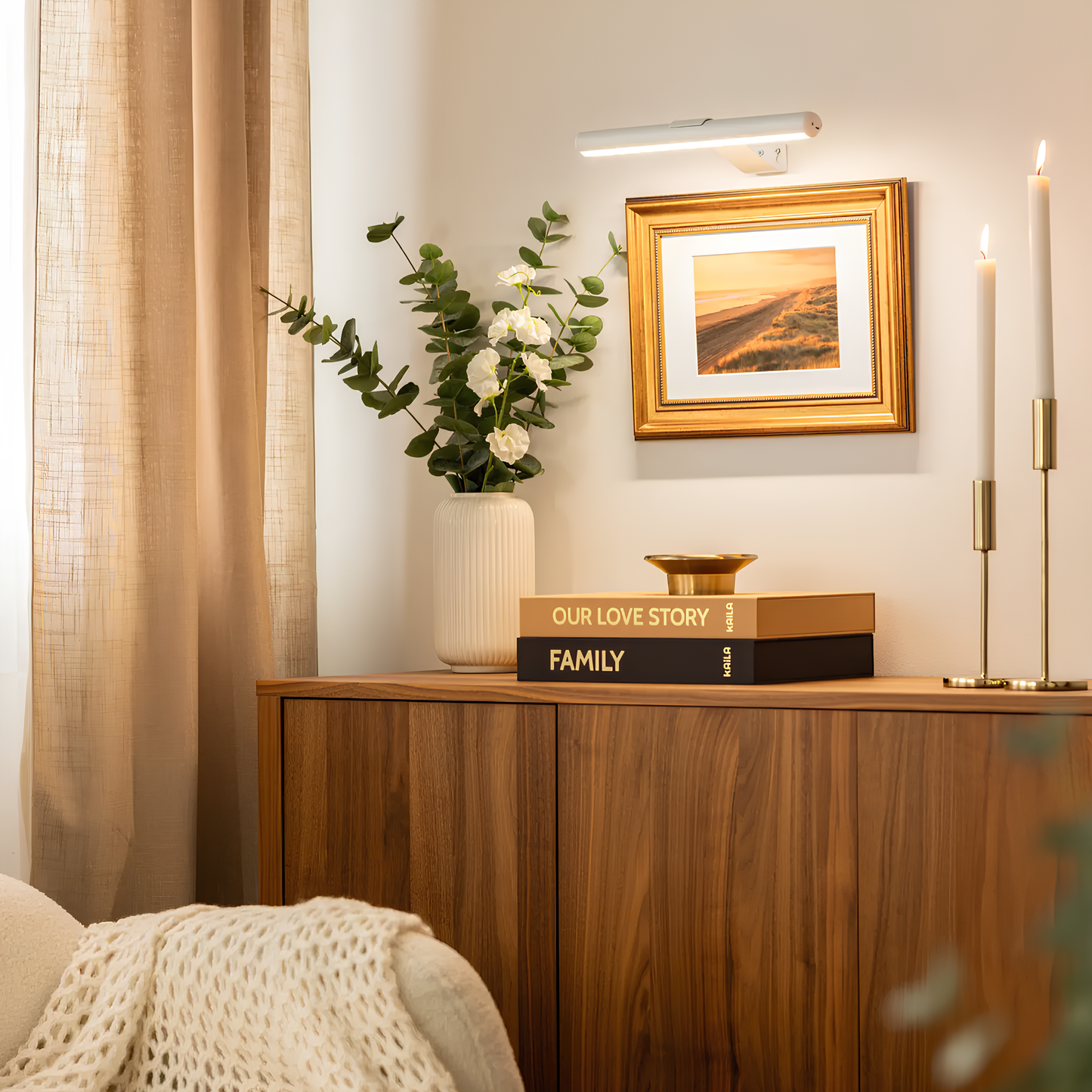 Portable LED Picture Light Battery Powered Wall Lamp