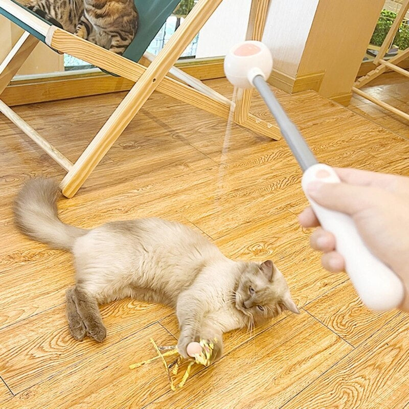 Colorful Feather Interactive Cat Toy